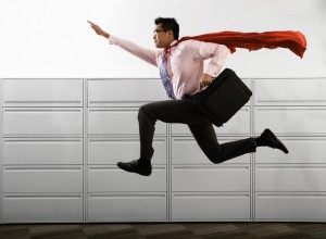 Businessman Wearing Cape